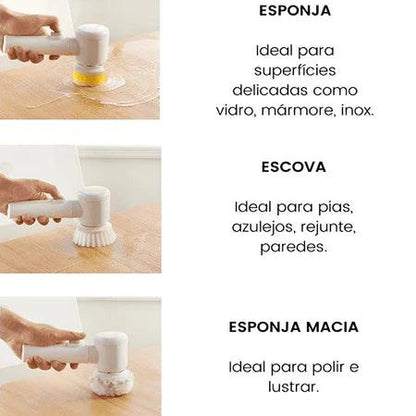 Escova de Limpeza Elétrica Portátil 3 em 1 - CleanPro©