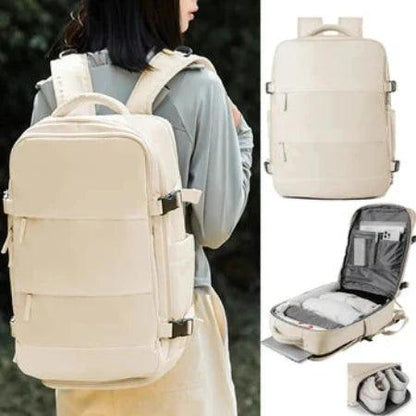 Mochila de Viagem USB Impermeável e Reforçada - TravelPro©