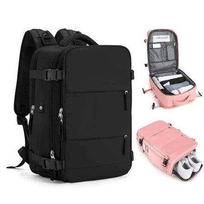 Mochila de Viagem USB Impermeável e Reforçada - TravelPro©