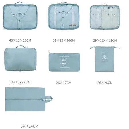 Kit 7 Peças Organizadores Para Bagagem - EasyPack©